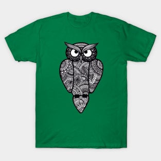 Owl (green background) T-Shirt